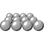 Selection of grayscale balls vector image