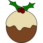 Christmas pudding vector