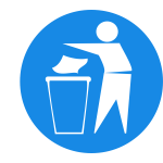 Dispose of rubbish in bin symbol vector illustration