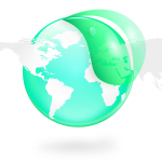 Ecological globe vector graphics