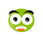Vector image of frog face character
