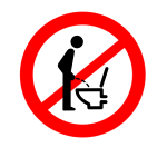 No peeing sign vector image