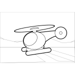 Helicopter outline illustration