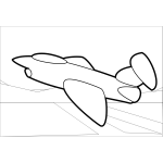Supersonic aircraft vector drawing