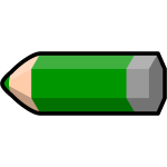 Vector illustration of thick green pencil