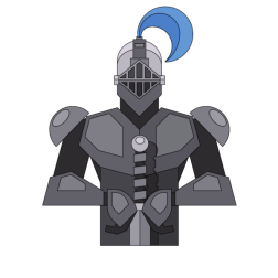A knight with metal suit