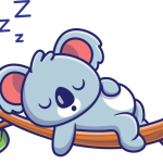 Cartoon Koala Sleeping