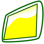 Tablet icon with green frame vector image