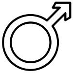 Vector image of international male symbol
