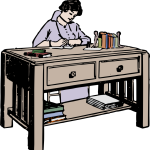 Lady at a desk