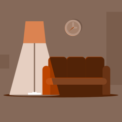 Lamp in a living room