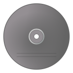 Grey CD label vector image