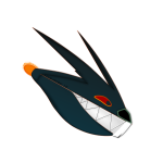 Rocket shark cartoon vector image