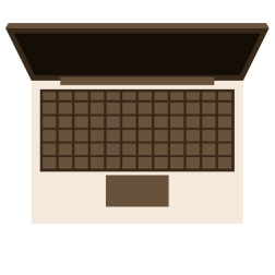 Open Laptop Top View