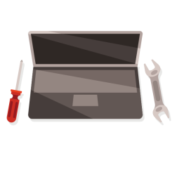 Laptop repair concept