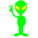 Green alien vector image