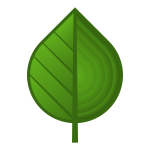Green leaf shape