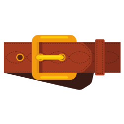 Brown leather belt