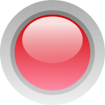 Finger size red button vector image