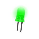 Green LED lamp on