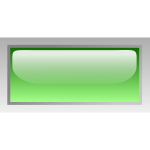 Rectangular shiny green box vector clip art