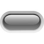 Pill shaped black button vector clip art