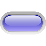 Pill shaped blue button vector image