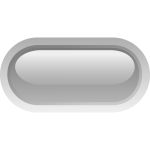 Pill shaped grey button vector drawing