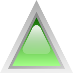 Green led triangle vector clip art