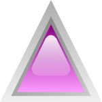 Purple led triangle vector clip art