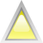 Yellow led triangle vector illustration
