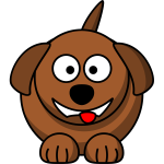 Vector image of lemmlings cartoon dog