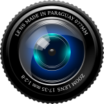 17/35mm camera lens photorealistic vector image