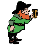 Leprechaun with beer