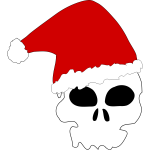 Skull Santa  SVG Christmas Skull Santa Vector Images  silhouette Clip Art SVG Files For Cricut Eps Png Stencil ClipArt Bearded skull