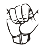 Vector drawing of different messages in sign languages