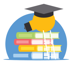 Pile of books education concept