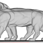 Lion And Lioness 3D statue