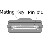 Vector image of 18 pin PDA connector