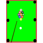 Billiard table vector image