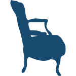 Low armchair silhouette vector image