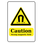 magnets warning sign