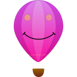 Smiling pink balloon vector image