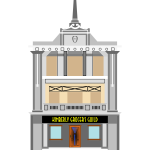 Vector clip art of grocery shop building
