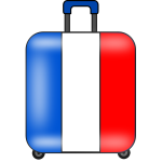 Suitcase with French flag