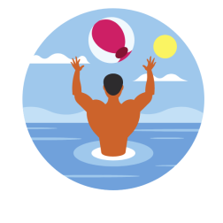 Relaxing on vacation