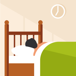 Person Sleeping in Bed