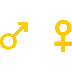 international symbols for male and female vector illustration