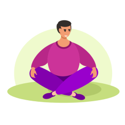 Relaxing yoga pose