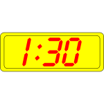 Digital clock display vector image